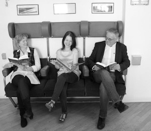 v. li. n. re.: Martina Kuscheck, Sophie Schultheis, Gerd Rumler   