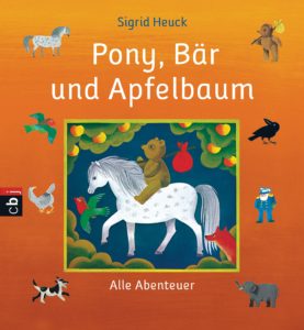 Pony, Bär und Apfelbaum