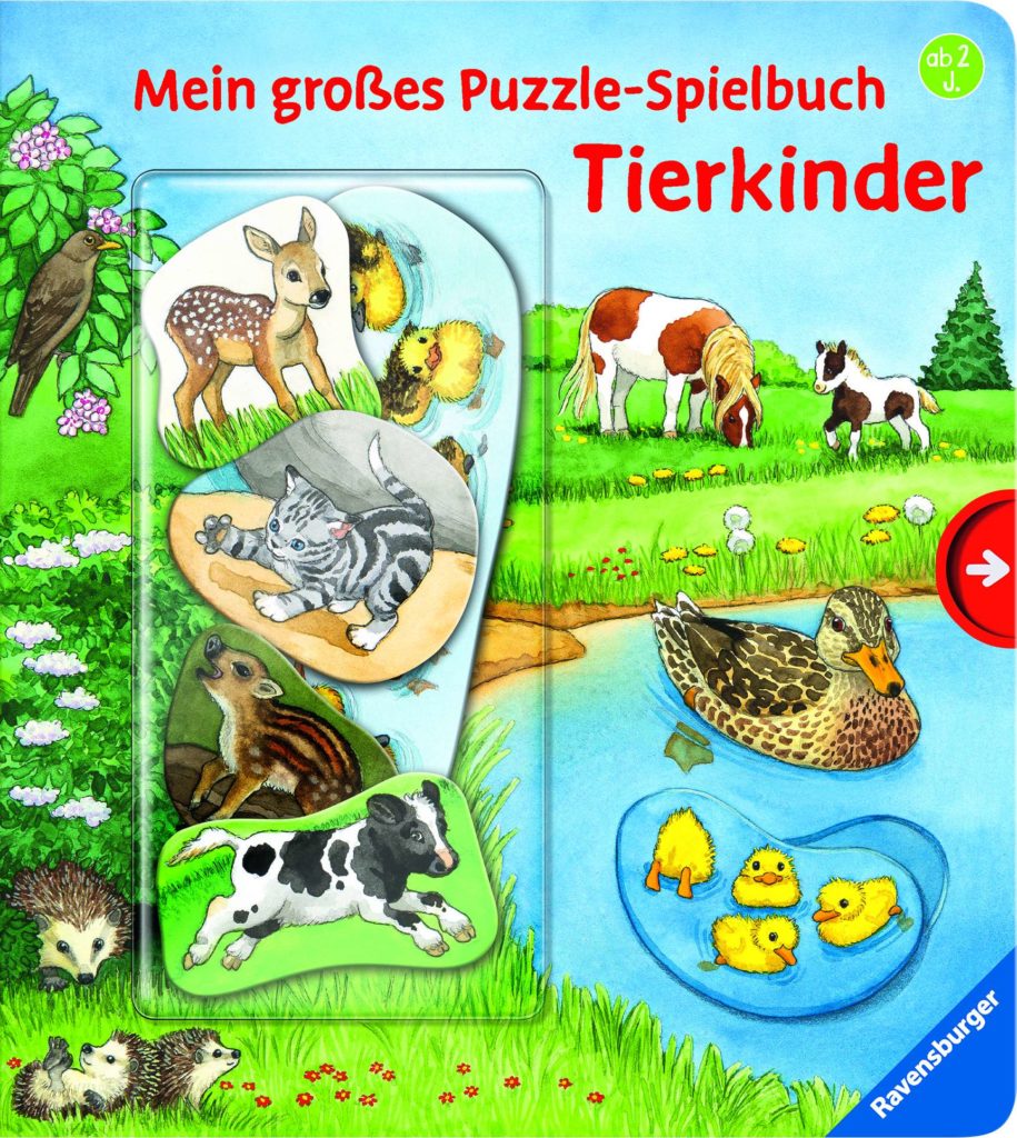 Mein großes Puzzle-Spielbuch: Tierkinder