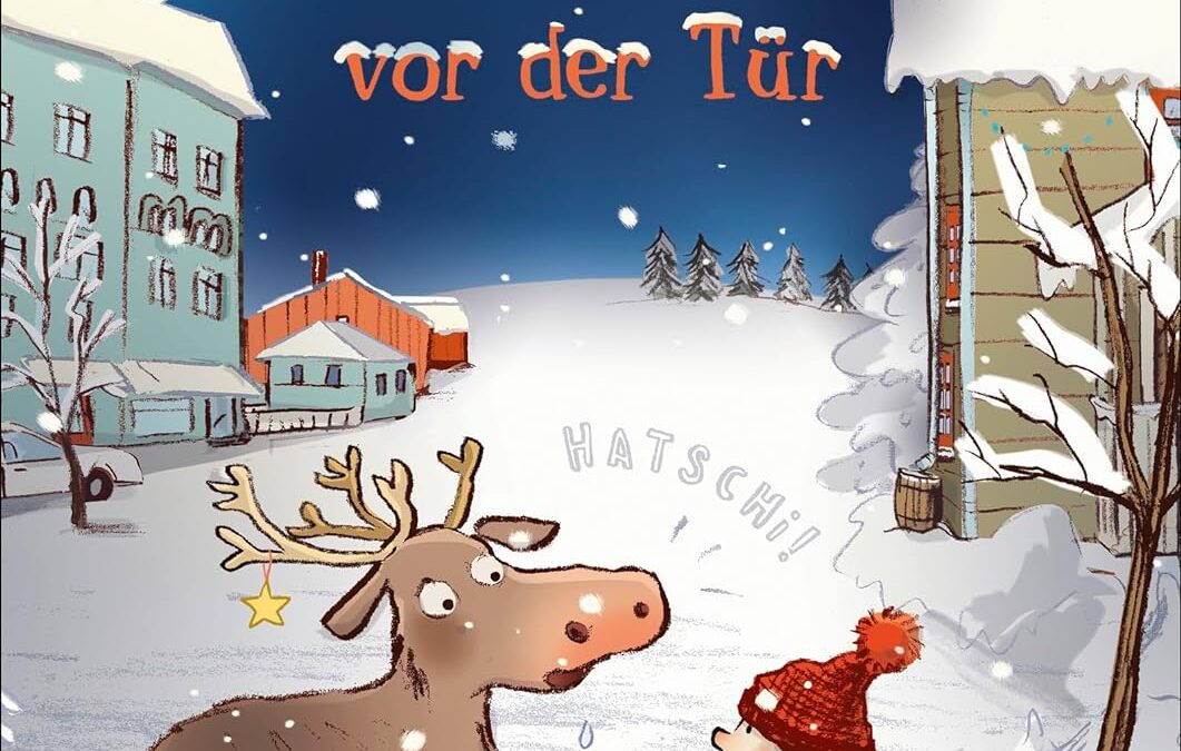 Es niest ein Rentier vor der Tür